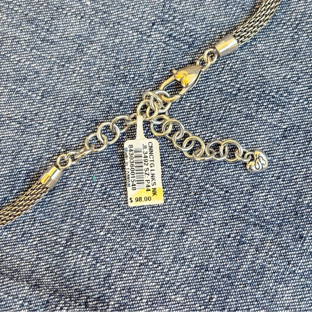 NWT Brighton CONNECTING LINKS Link Brown Wood Glass 22”Necklace MSRP $98 - Picture 4 of 4